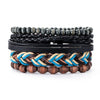 Retro Multi-layer Leather Bracelets For Man Wooden Beads Bracelet Handmade Owl Anchor Infinty Charm Bracelet Wrap Jewel