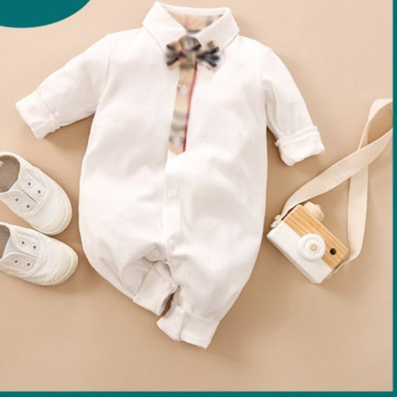Baby Boy Romper Kids Summer Spring 0-24M Age Infant Gentleman Toddler Newborn Outfits Baby Girls Clothes