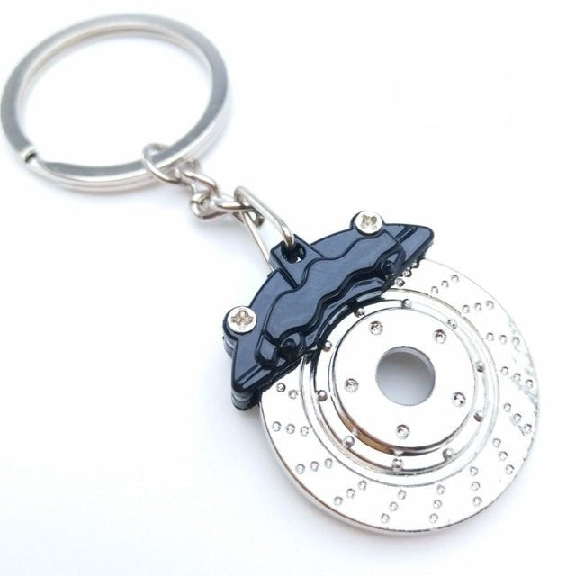 Creative gift car metal keychain turbo gear hub pendant brake disc shock absorber Pendant