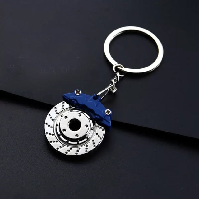 Creative gift car metal keychain turbo gear hub pendant brake disc shock absorber Pendant