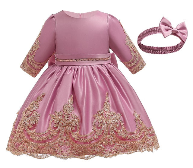 LZH Kids New Year Christmas Dress For Girls Elegant Princess Dress Children Girls 1 Year Birthday Wedding Evening Party Dress