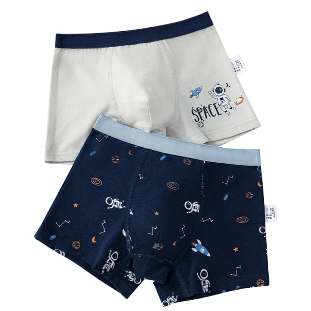 Boys Boxer Underwear for Kids Striped Navy Blue Cotton Underpanties Bottoms Boys Clothes