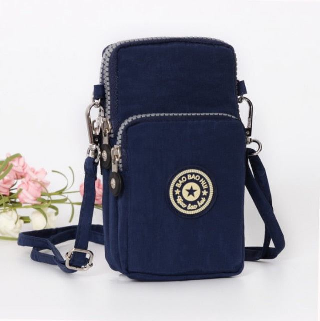 Sports Wallet Phone Bag For Mobile Shoulder Bag Pouch Case Belt Handbag Purse Coin Wallet Retro Key Holder Small Money Bag