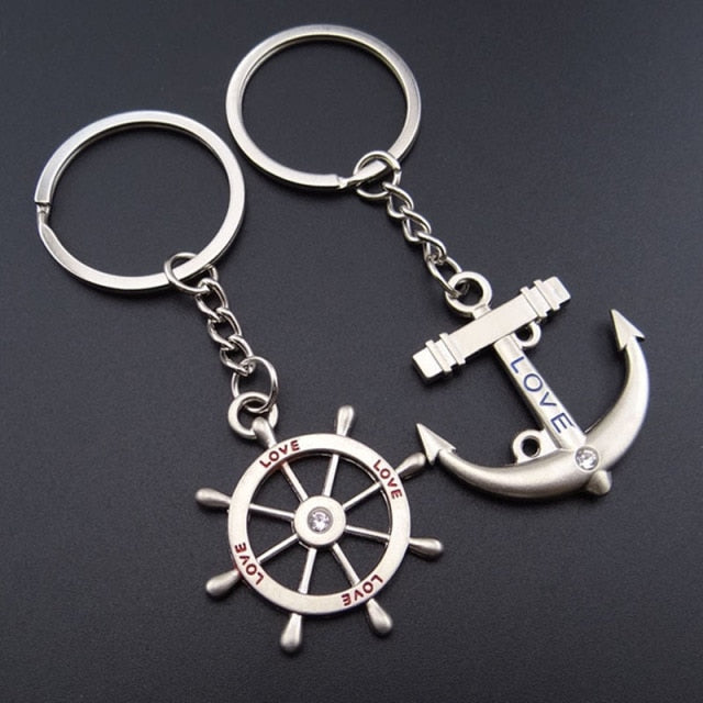 Creative gift car metal keychain turbo gear hub pendant brake disc shock absorber Pendant