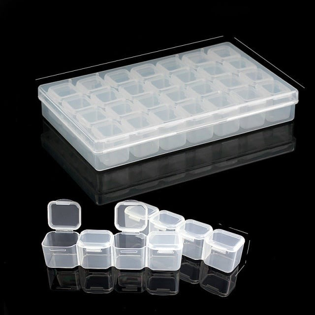 Transparent Plastic Storage Jewelry Box Compartment Adjustable Container For Beads Earring Box For Jewelry Rectangle Box Case