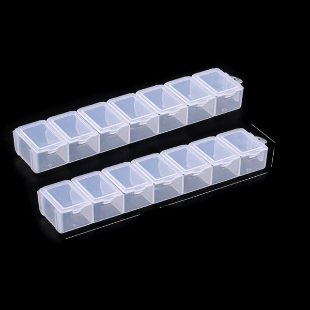 Transparent Plastic Storage Jewelry Box Compartment Adjustable Container For Beads Earring Box For Jewelry Rectangle Box Case