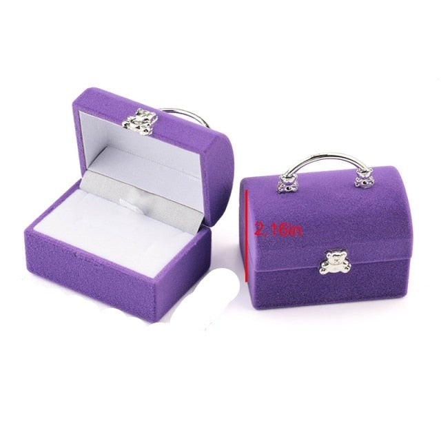 Lovely Velvet Jewelry Box Container Wedding Ring Box for Earrings Necklace Bracelet Display Gift Box Holder 16 styles