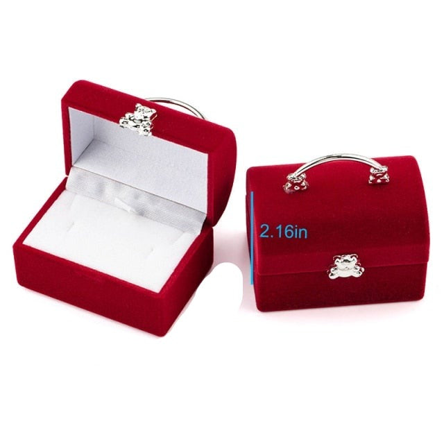 Lovely Velvet Jewelry Box Container Wedding Ring Box for Earrings Necklace Bracelet Display Gift Box Holder 16 styles