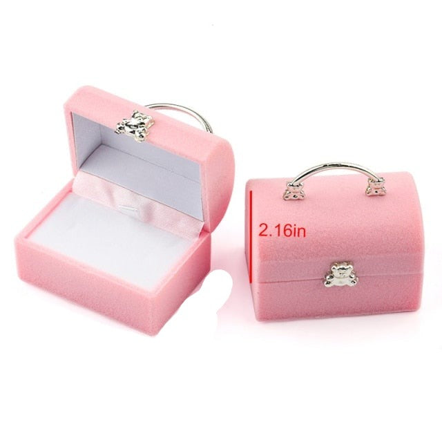 Lovely Velvet Jewelry Box Container Wedding Ring Box for Earrings Necklace Bracelet Display Gift Box Holder 16 styles