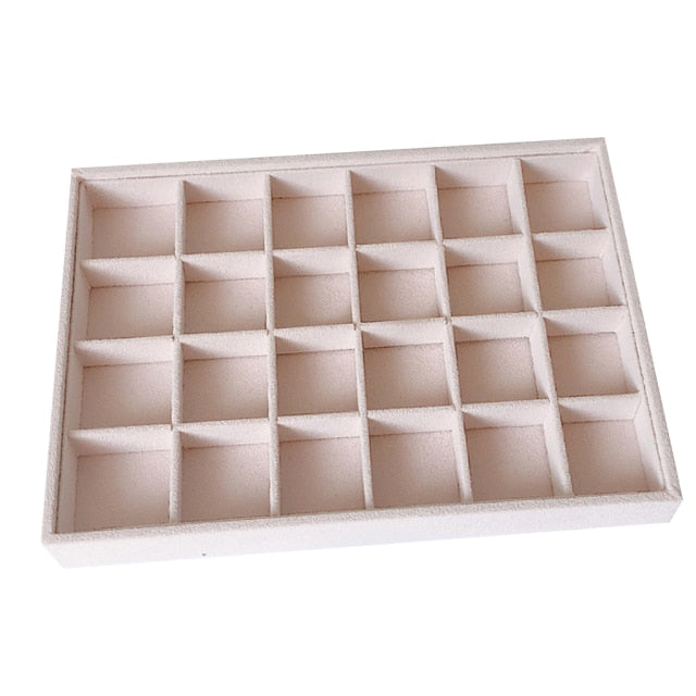 Portable Jewelry Ring Display Organizer Case Tray Holder Necklace Earrings Bangle Storage Box Showcase Jewelry Stand Holder