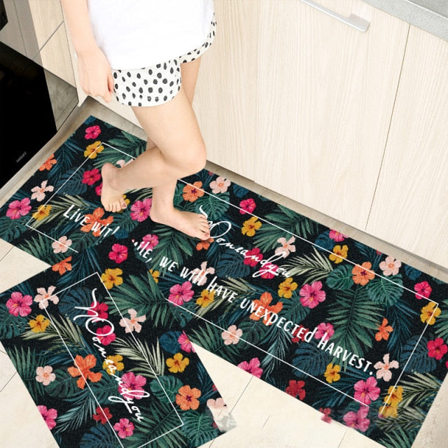 Kitchen Mat Antislip Bath Mat Soft Bedroom Floor Mat Living Room Carpet Doormat Kitchen Rug