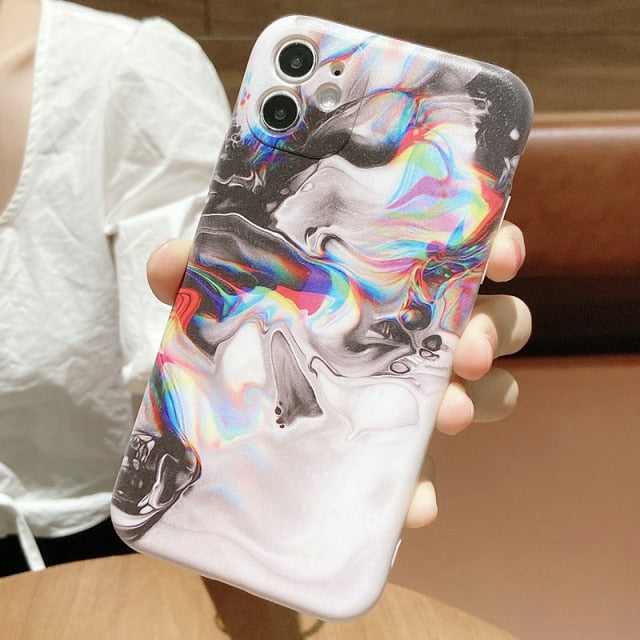 Marble Pattern Case For Xiaomi Redmi Note 10 9 8 Pro 9T 7 8T 10T 10S 9S 5 9A 9AT 9C NFC Luxury Ink Painting Silicone Cover Case