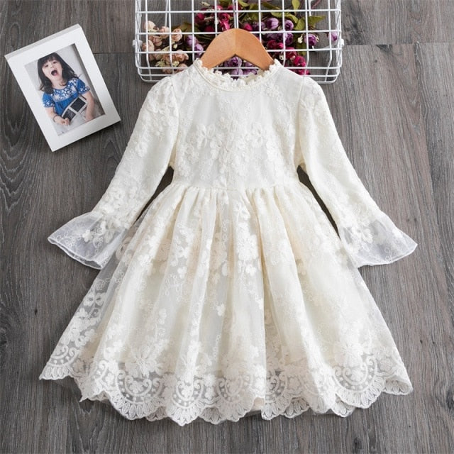 Princess New Year Dress Birthday Party Costume Children Tulle Fabrics Elegant Wedding Gown