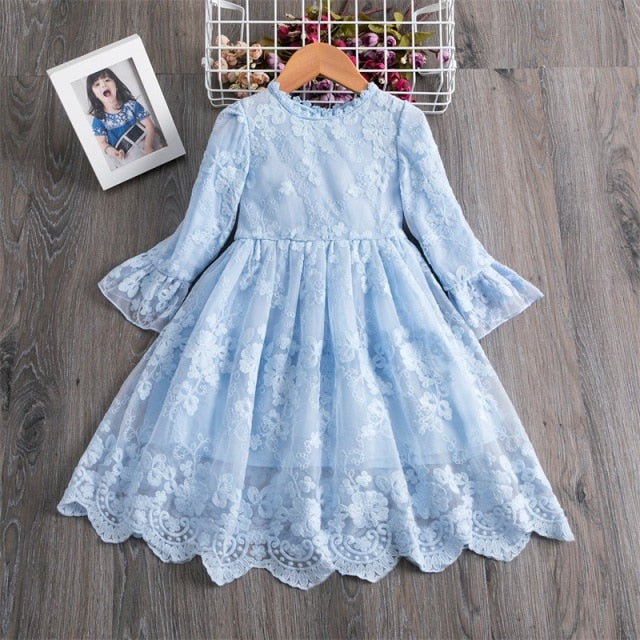 Princess New Year Dress Birthday Party Costume Children Tulle Fabrics Elegant Wedding Gown