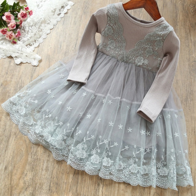 Princess New Year Dress Birthday Party Costume Children Tulle Fabrics Elegant Wedding Gown