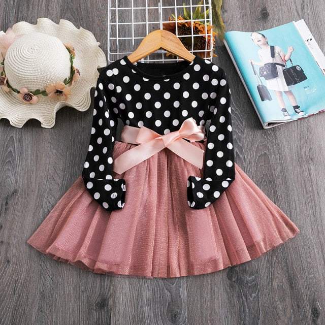 Princess New Year Dress Birthday Party Costume Children Tulle Fabrics Elegant Wedding Gown