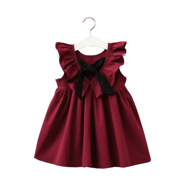 Dresses Summer Cotton Embroidered Hollow Dress Baby Kids Clothing Cute Ruffled Round Neck Vest Dress