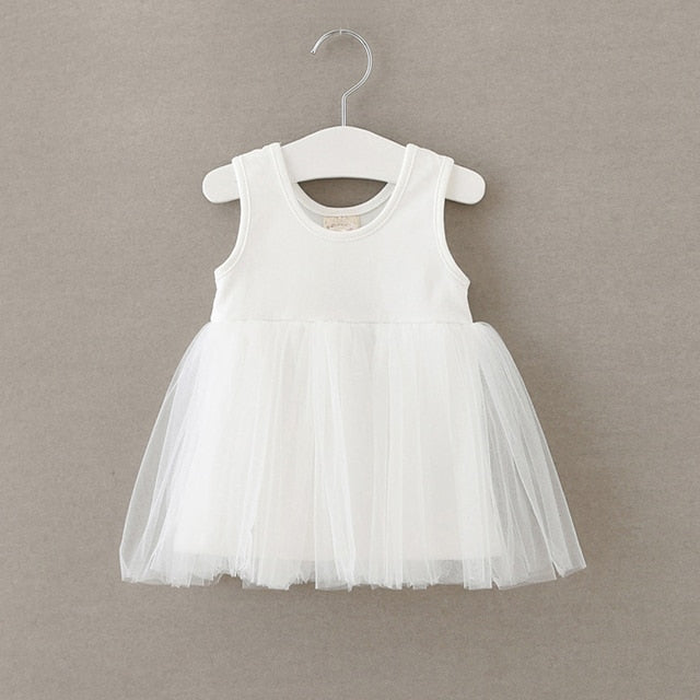 Sleeveless Strap Tulle Baby Girl Dress First Birthday Girl Party Princess Dress Toddler Girl Clothes