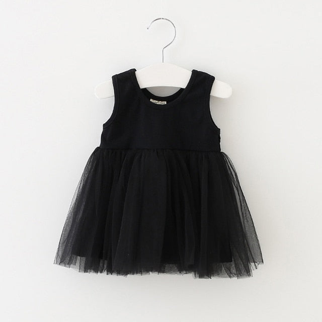 Sleeveless Strap Tulle Baby Girl Dress First Birthday Girl Party Princess Dress Toddler Girl Clothes