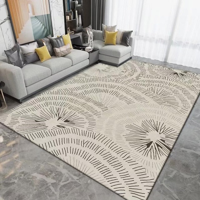 Geometric Carpet for Living Room Velvet Rug Kids Bedroom Bedside Rugs Soft Square Fluffy Carpets Home Sofa Table Decor Mat