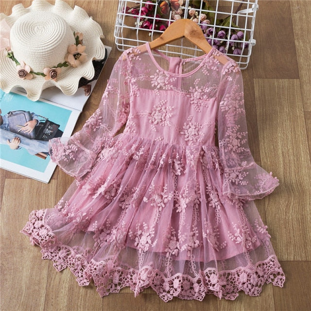 Girls Short Sleeve Dress Sequined Party Costume Fairy Summer Puffy Dress Rainbow Children Clothing