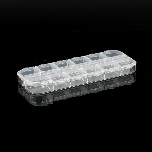 Transparent Plastic Storage Jewelry Box Compartment Adjustable Container For Beads Earring Box For Jewelry Rectangle Box Case