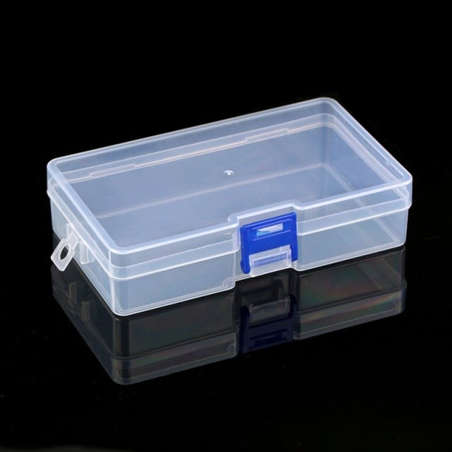 Transparent Plastic Storage Jewelry Box Compartment Adjustable Container For Beads Earring Box For Jewelry Rectangle Box Case