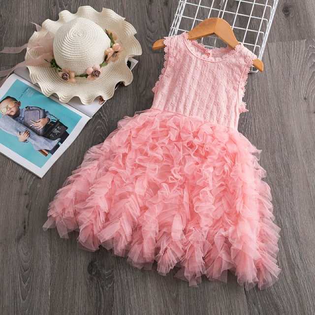 Vestidos Girls Winter Dress 2021 Brand Backless Teenage Party Unicorn Princess Dress Children Costume for Kids Clothes Pink 3-8T