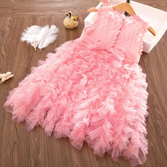 Girls Christmas Dresses For Kids Snowman Xmas Clothes Children New Year Party Princess Costume Santa Claus Cosplay Prom Gown