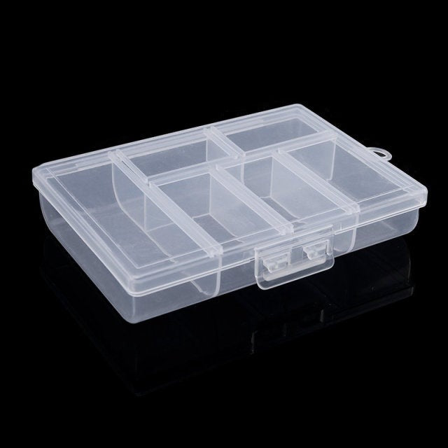 Transparent Plastic Storage Jewelry Box Compartment Adjustable Container For Beads Earring Box For Jewelry Rectangle Box Case