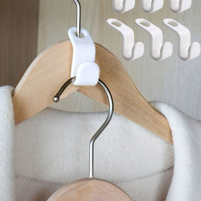 36pc Multi-function Wardrobe Space-saving Stack Hanger Hook Coat Hook Plastic Closet Stack Hanger Rack Bedroom Storage Organizer