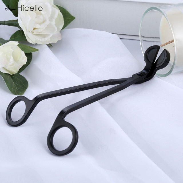 Candle Wick Trimmer Stainless Steel Candle scissors trim wick Cutter Snuffer Round head 18cm Black Rose Gold Silver Red Bronze