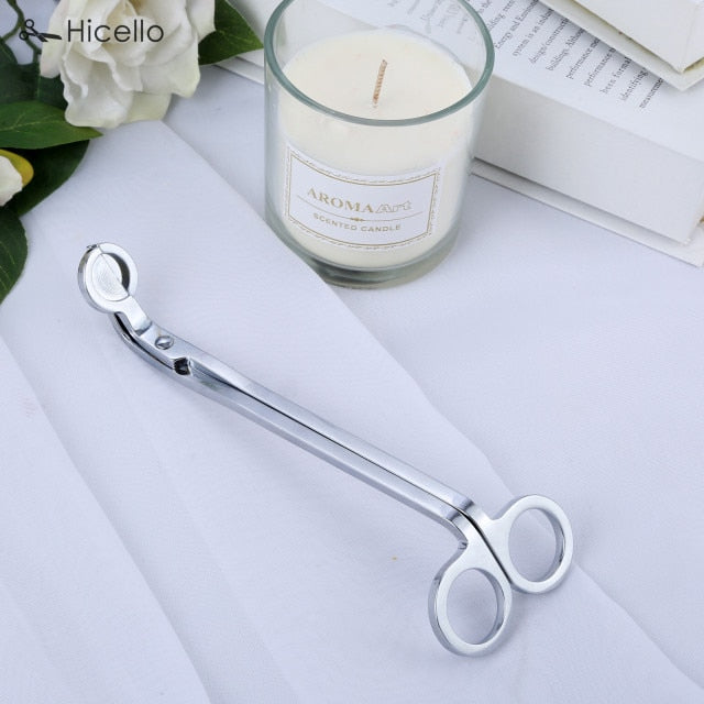 Candle Wick Trimmer Stainless Steel Candle scissors trim wick Cutter Snuffer Round head 18cm Black Rose Gold Silver Red Bronze