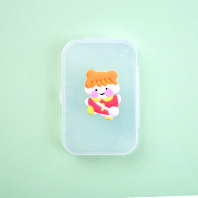 Cartoon Mini Transparent Jewelry Boxes Simple Fresh Girl Ring Necklace Storage Box Organizer Cute Portable Jewelry Organizer