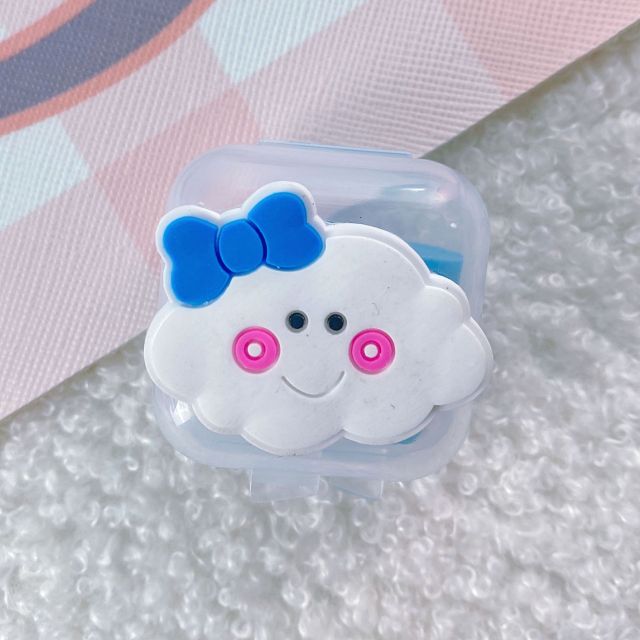 Cartoon Mini Transparent Jewelry Boxes Simple Fresh Girl Ring Necklace Storage Box Organizer Cute Portable Jewelry Organizer