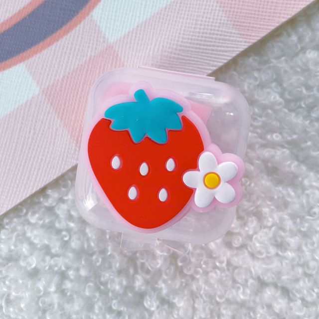 Cartoon Mini Transparent Jewelry Boxes Simple Fresh Girl Ring Necklace Storage Box Organizer Cute Portable Jewelry Organizer