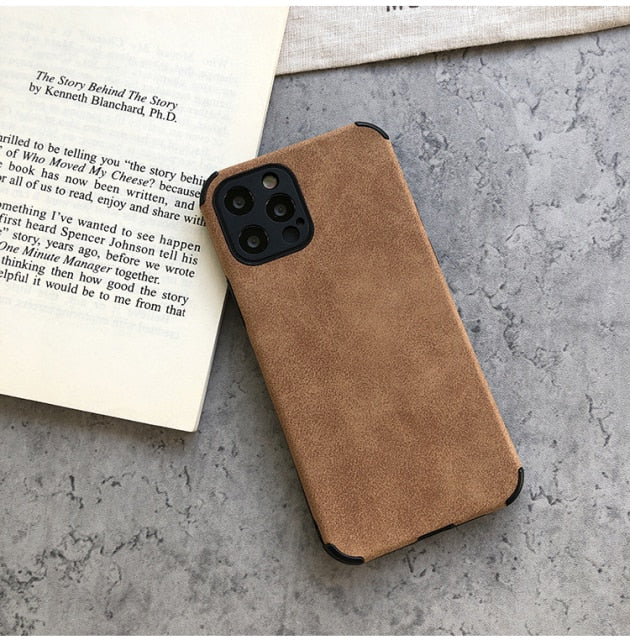 UTOPER Luxury Leather Case On For iPhone 11 12 Pro Max Mini XR XS Max X 8 7 Plus 13 Pro Max Soft Silicone Shockproof Back Cover