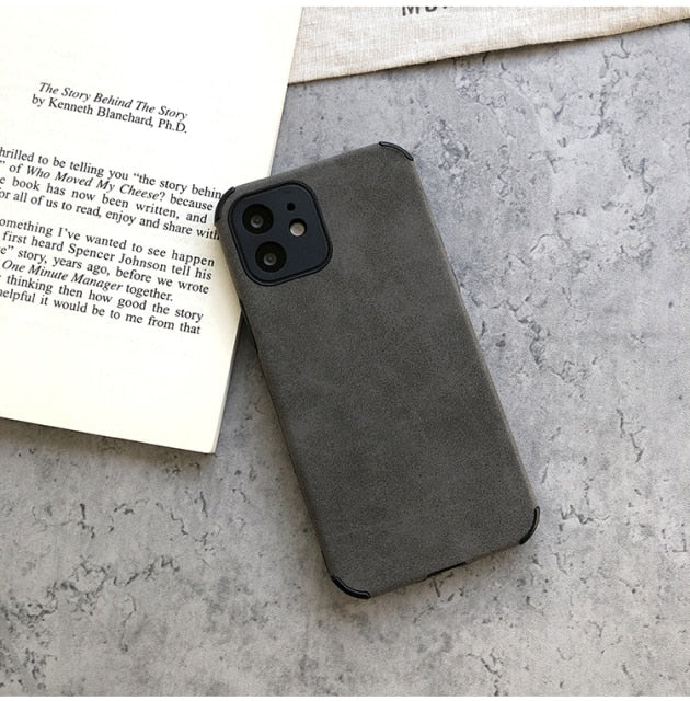 UTOPER Luxury Leather Case On For iPhone 11 12 Pro Max Mini XR XS Max X 8 7 Plus 13 Pro Max Soft Silicone Shockproof Back Cover