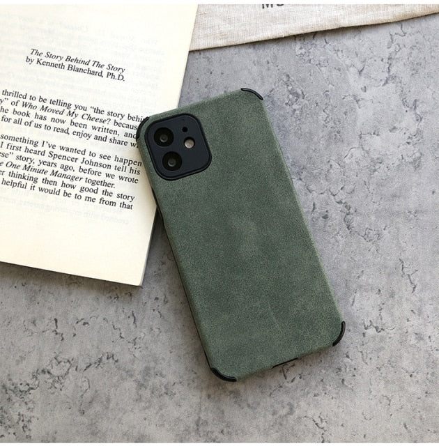 UTOPER Luxury Leather Case On For iPhone 11 12 Pro Max Mini XR XS Max X 8 7 Plus 13 Pro Max Soft Silicone Shockproof Back Cover