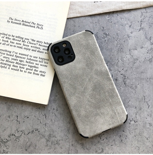 UTOPER Luxury Leather Case On For iPhone 11 12 Pro Max Mini XR XS Max X 8 7 Plus 13 Pro Max Soft Silicone Shockproof Back Cover