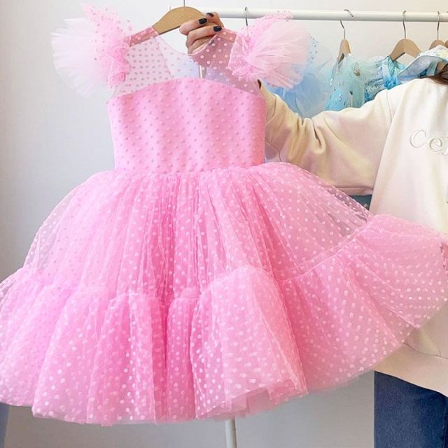 Princess Wedding Party Dress for Girls Tutu Evening Formal Dress Kids Dresses For Girls Ruffle Christmas Ball Gown Baby Clothes