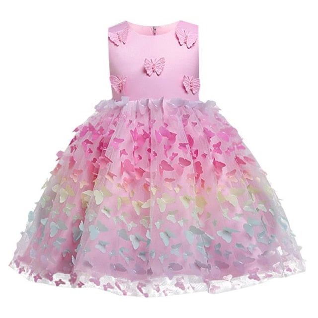 Summer Dress for Children Flower Girls Dress Party Wedding Dress Elegent Princess Vestidos 2 4 6 8 10 12 Years