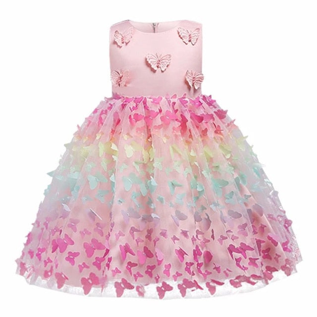 Summer Dress for Children Flower Girls Dress Party Wedding Dress Elegent Princess Vestidos 2 4 6 8 10 12 Years