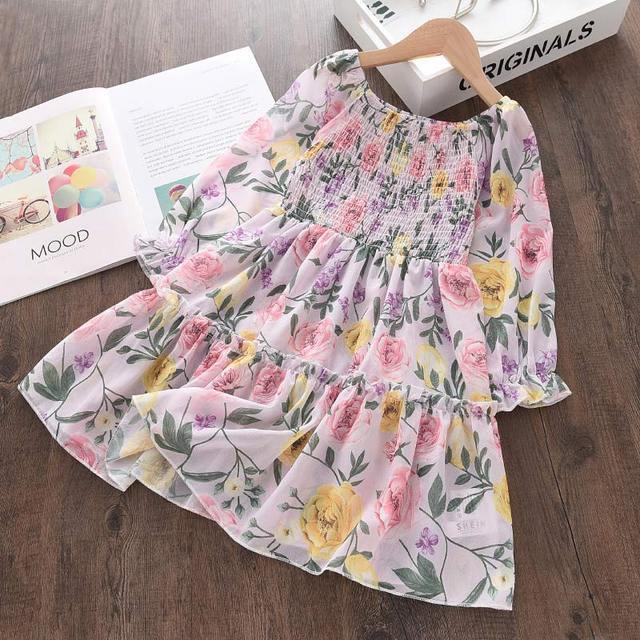 Girls Clothes Long Sleeves Cartoon Embroidery Female Cake Dress Kids Clothing