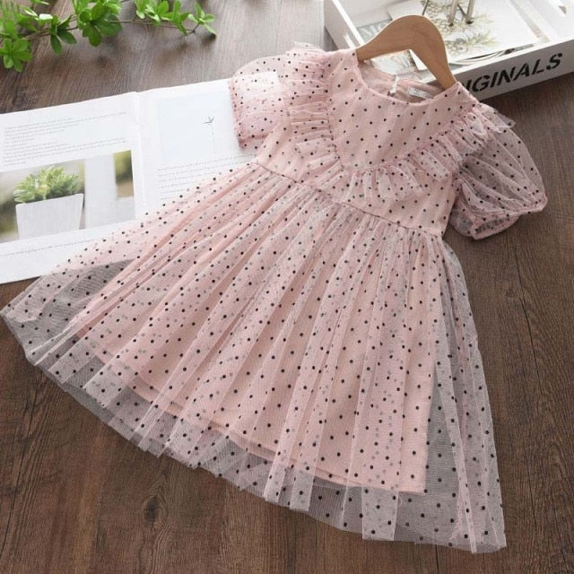 Girls Clothes Long Sleeves Cartoon Embroidery Female Cake Dress Kids Clothing