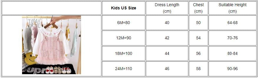 Baby Girl Dress Spring Baby Girl Princess Clothes Cute Girls Long Sleeve T-shirt Tops Cartoon Giraffe Dress 2pcs Suit