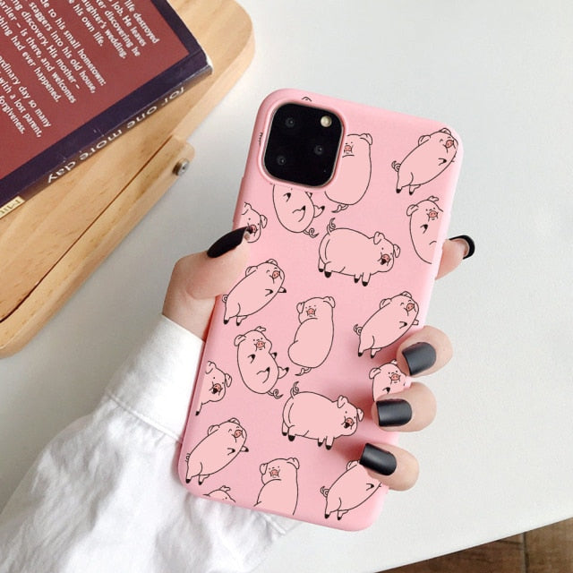 Silicone Phone Case iPhone 12 13 Pro Max 6 XR XS Soft TPU Candy Cases for iPhone 11 7 8 Plus SE2 Cover