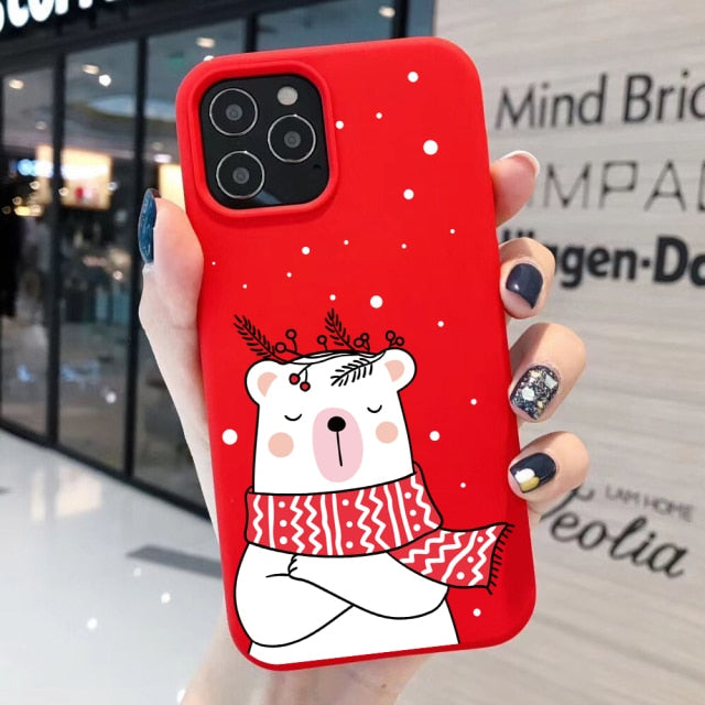 New Year Gift Cartoon Soft TPU Candy Cases Silicone Phone Case for iPhone 12 13 Pro Max 6 XR XS  11 7 8 Plus SE2 Cover