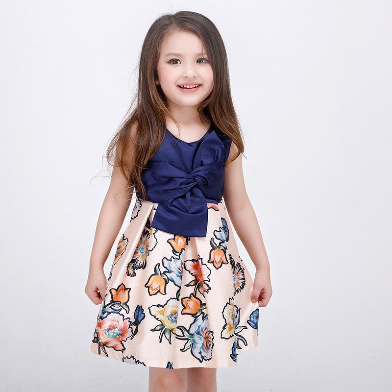 High-end girls dress baby girl embroidered princess dress kids girls c