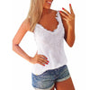 Online discount shop Australia - New Arrival Sexy Women Tank Tops Lace Patchwork Casual Slim Ladies White Black Shirt  de renda Plus Size S-5XL